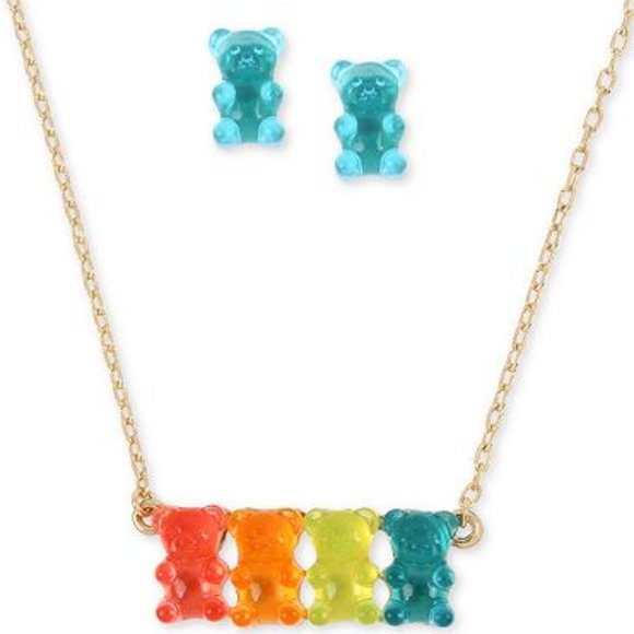 Betsey Johnson Jewelry - Betsey Johnson GUMMY BEAR NECKLACE & EARRINGS